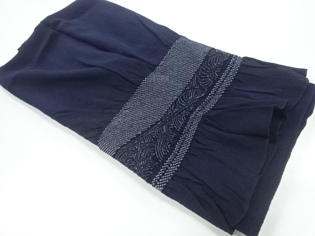 正絹　絞り抽象模様男物兵児帯